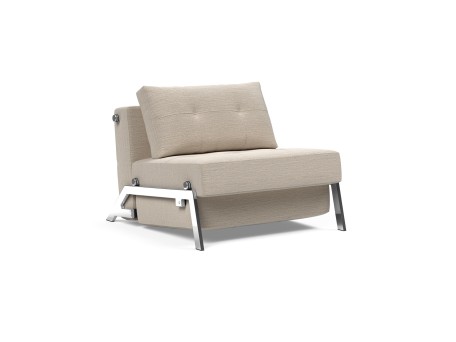 Πολυθρόνα-Ταμπουρέ Cubed Chrome 95*103*79 εκ.-(612)